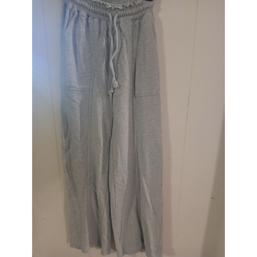 Arizona Womens Wide Leg Heather Grey Sweatpant XSmall 100% Cotton Cozy Baggy Y2K